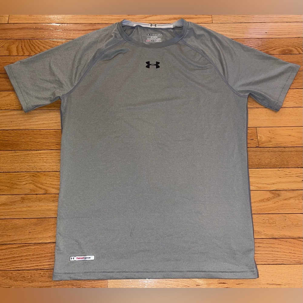 Under Armour Gray Heatgear Compression Sonic Short Sleeve Shirt Men’s 2XL